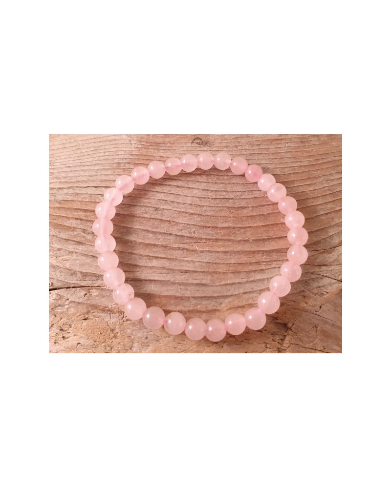 Rosenquarz 6mm Armband