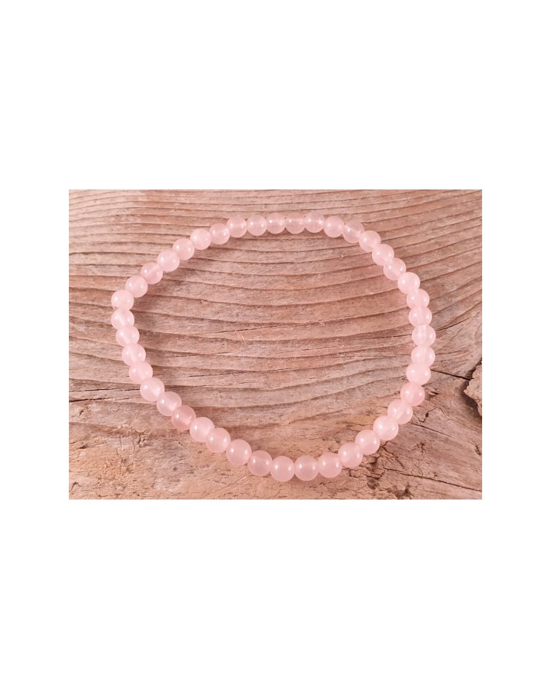Rosenquarz 4mm Armband