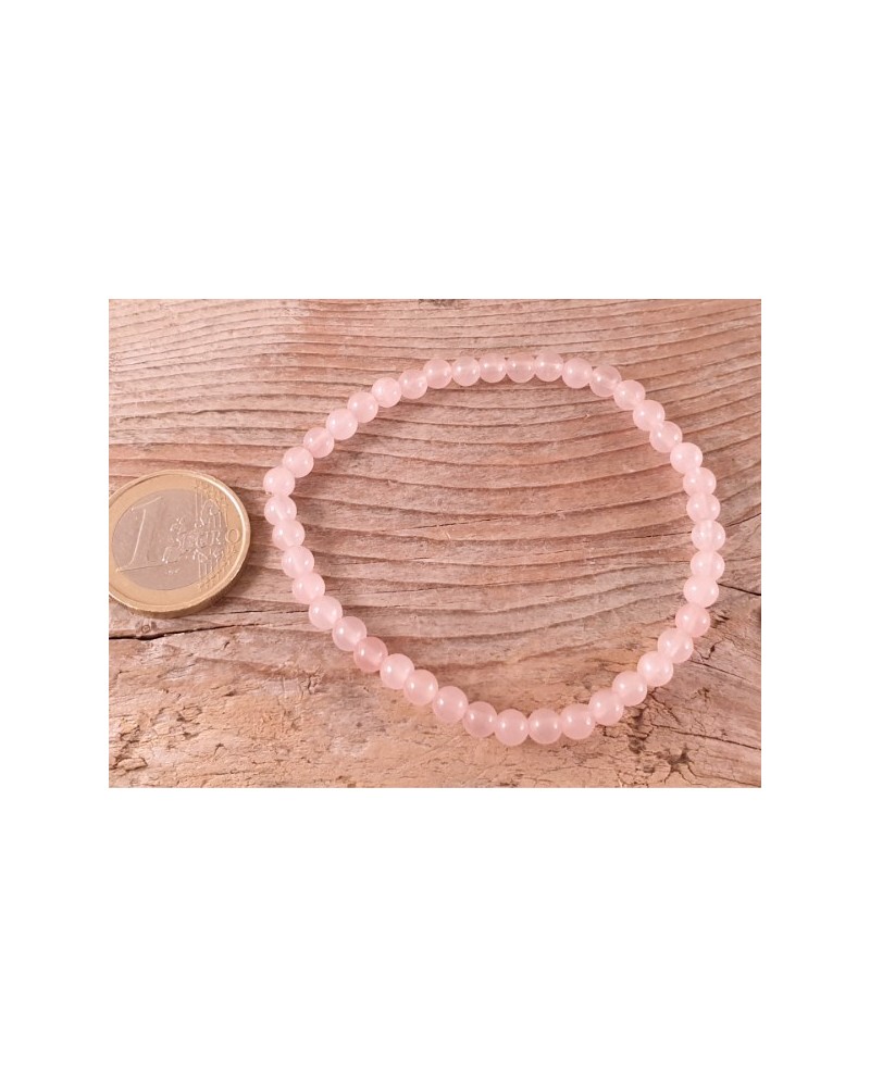 Rosenquarz 4mm Armband
