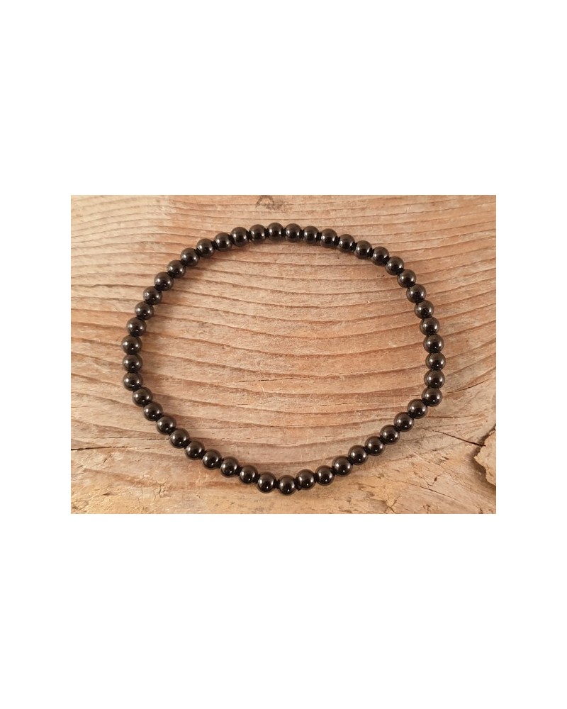 Schwarzer Turmalin (Schörl) 4mm Armband