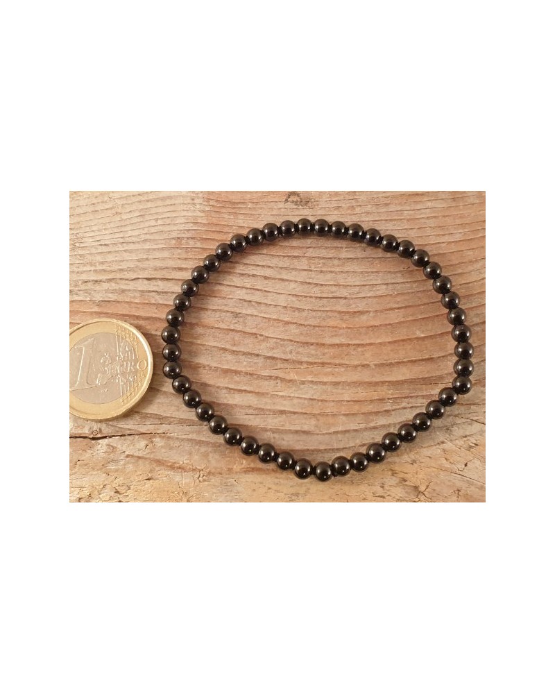 Schwarzer Turmalin (Schörl) 4mm Armband