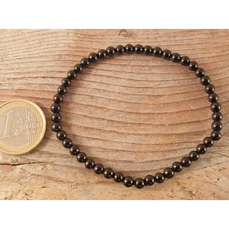 Schwarzer Turmalin (Schörl) 4mm Armband