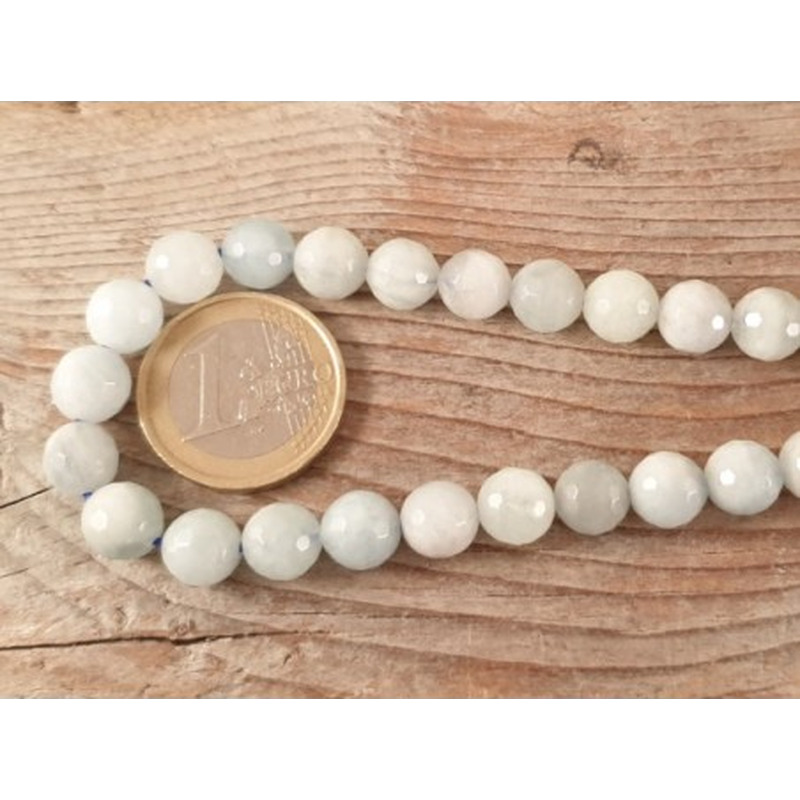 Aquamarinkette facettiert, 8mm