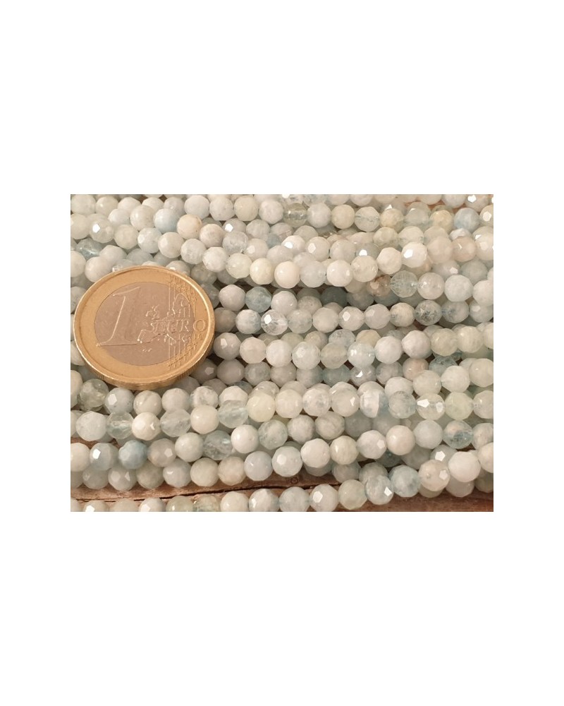Aquamarinkette facettiert 4mm