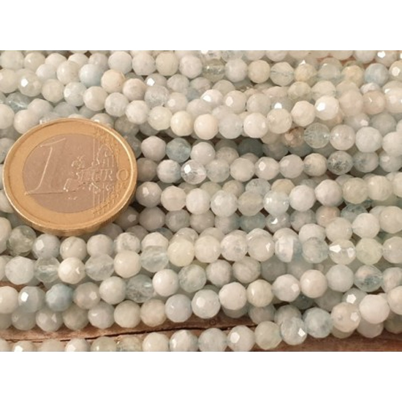 Aquamarinkette facettiert 4mm