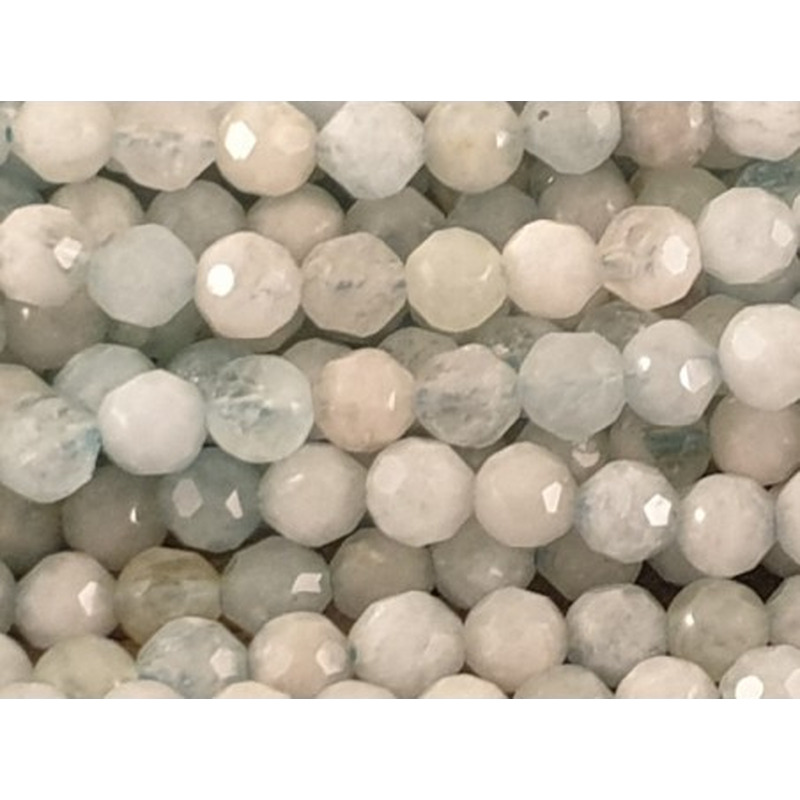Aquamarinkette facettiert 4mm