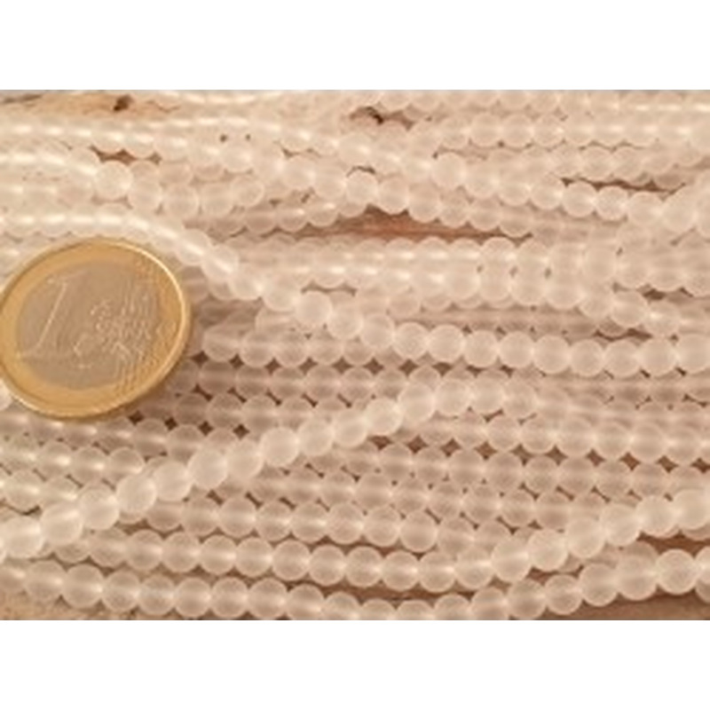 Bergkristallkette 4mm iced 2