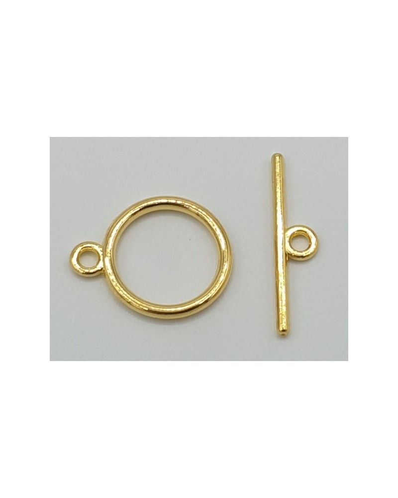 Knebelschliesse 14mm Metall-Goldfarbe