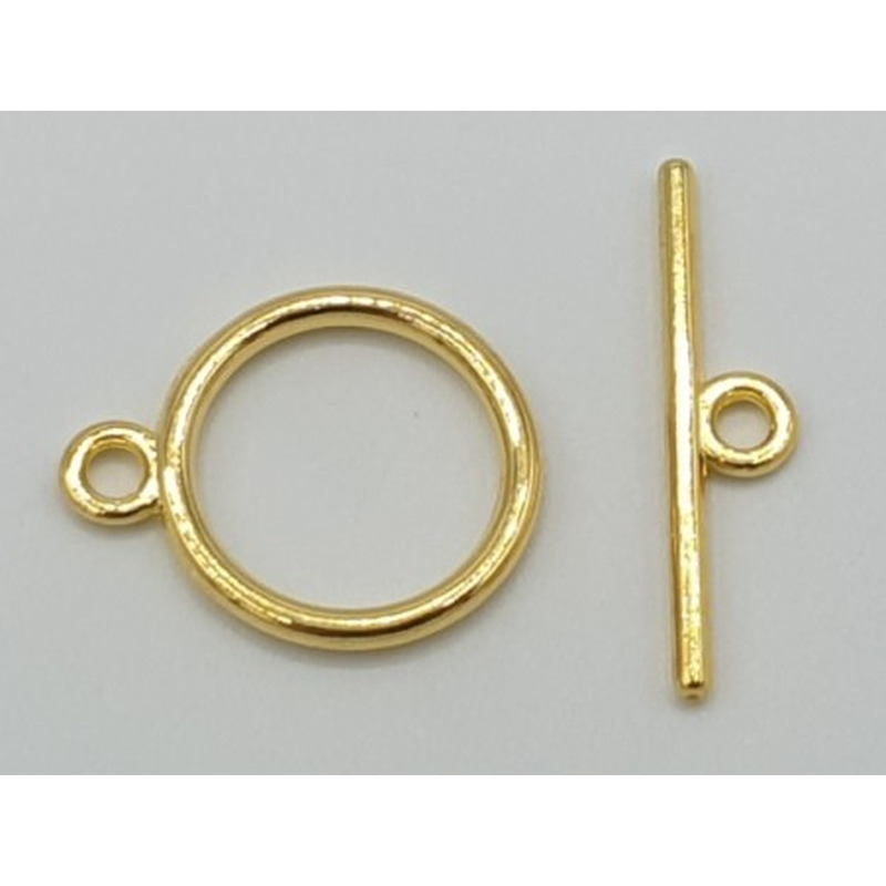 Knebelschliesse 14mm Metall-Goldfarbe