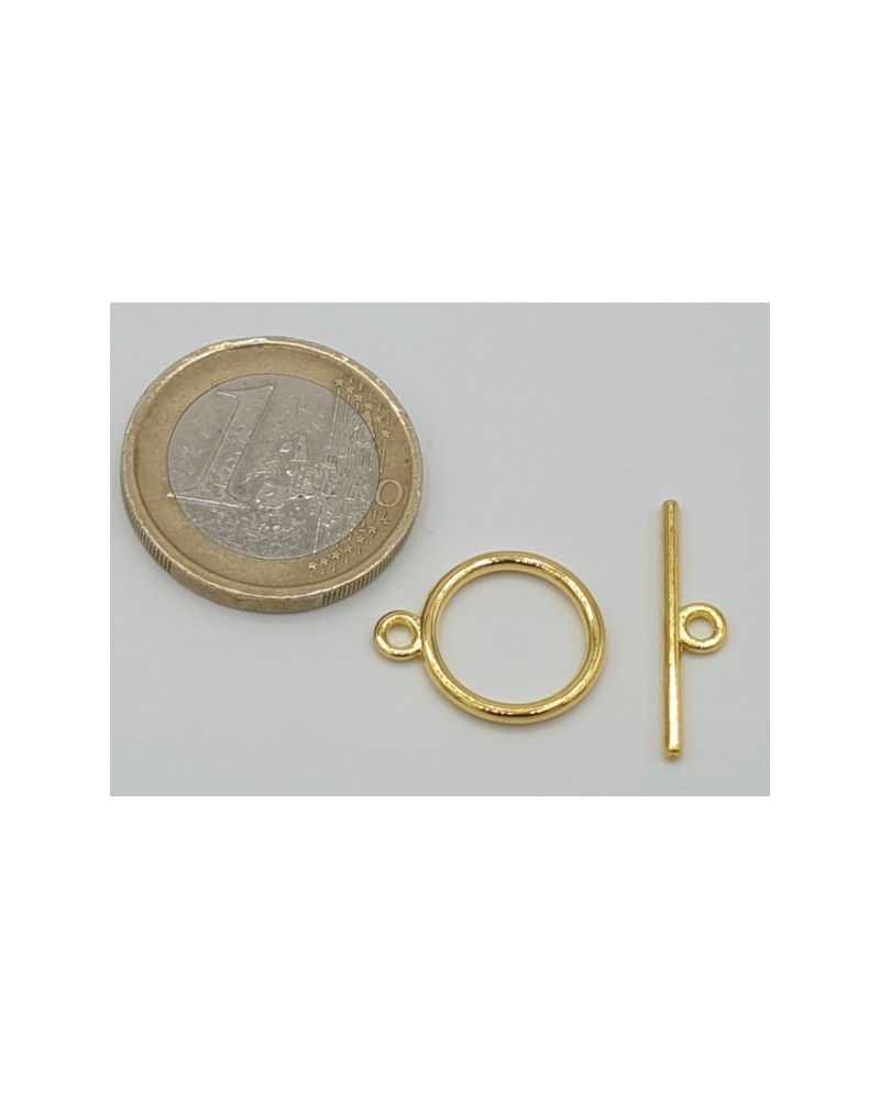 Knebelschliesse 14mm Metall-Goldfarbe