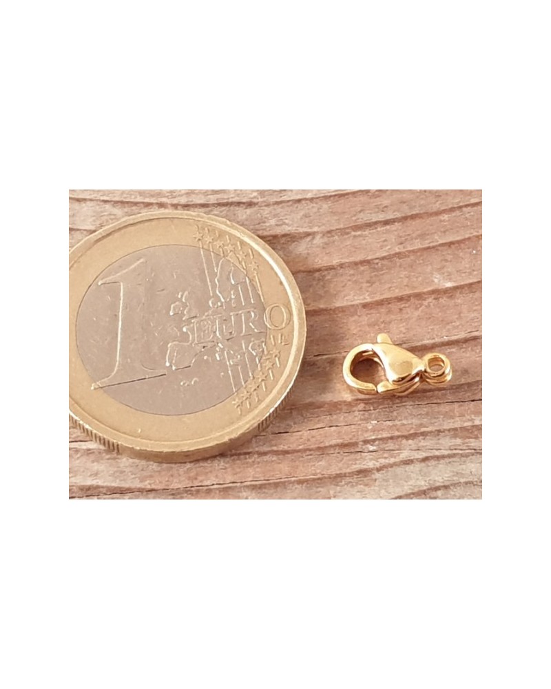Karabiner 9mm Edelstahl gold