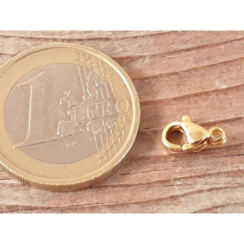 Karabiner 9mm Edelstahl gold