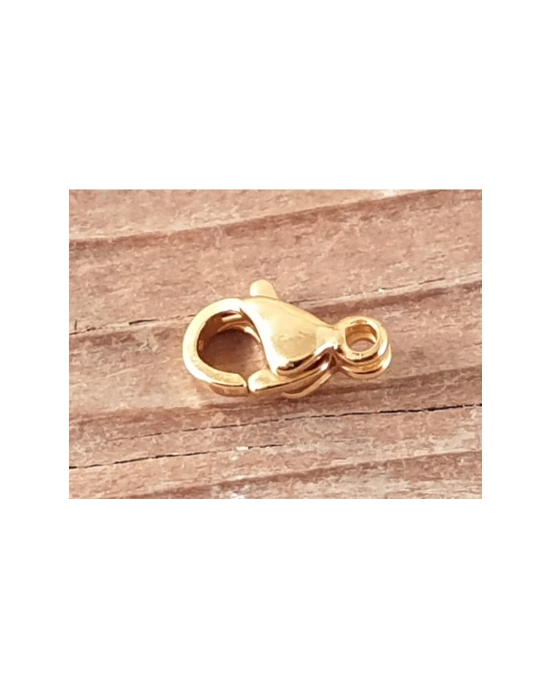 Karabiner 9mm Edelstahl gold