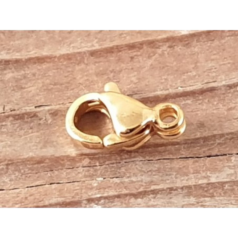 Karabiner 9mm Edelstahl gold