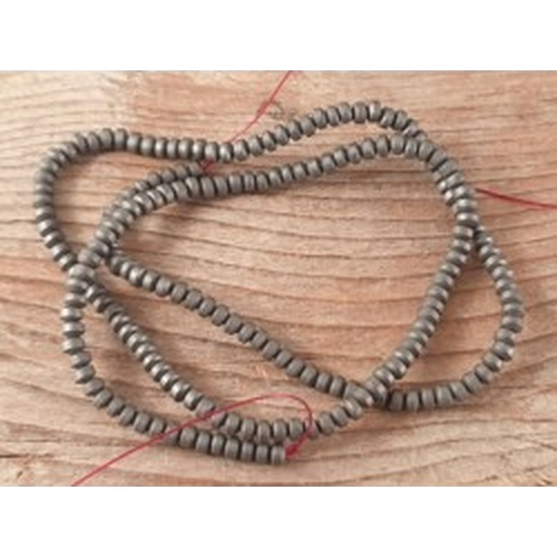 Blutsteinkette (Hämatit) matt 3x2mm 2