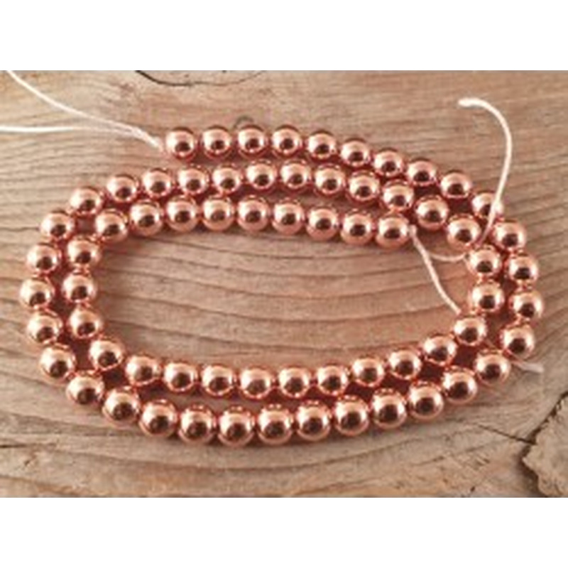 Blutsteinkette Rosegold (Hämatit) 6mm 2