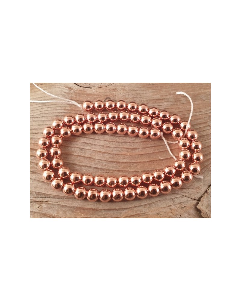 Blutsteinkette Rosegold (Hämatit) 6mm