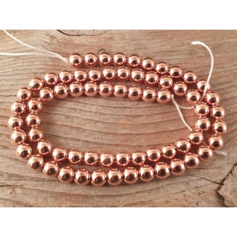 Blutsteinkette Rosegold (Hämatit) 6mm