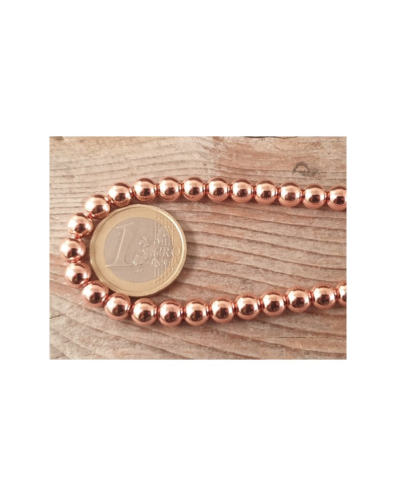 Blutsteinkette Rosegold (Hämatit) 6mm