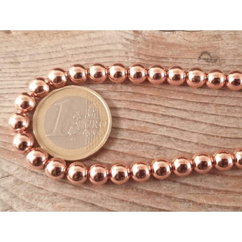 Blutsteinkette Rosegold (Hämatit) 6mm