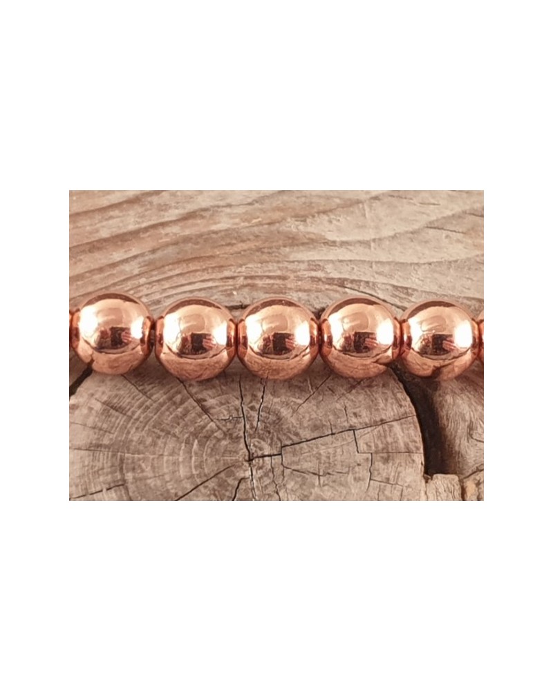 Blutsteinkette Rosegold (Hämatit) 6mm