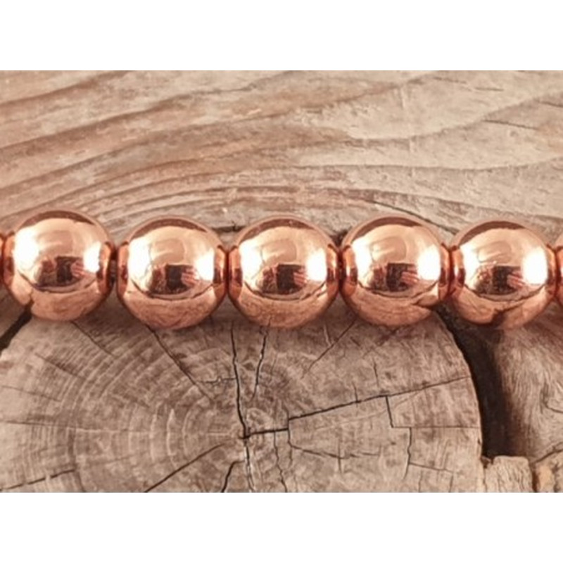 Blutsteinkette Rosegold (Hämatit) 6mm