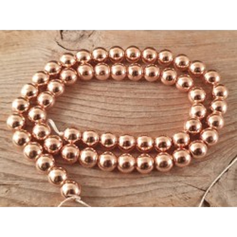 Blutsteinkette Rosegold (Hämatit) 8mm 2