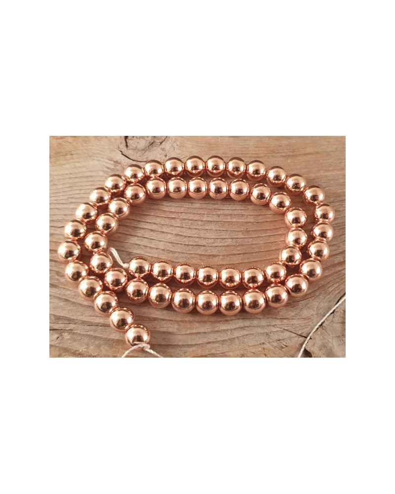 Blutsteinkette Rosegold (Hämatit) 8mm