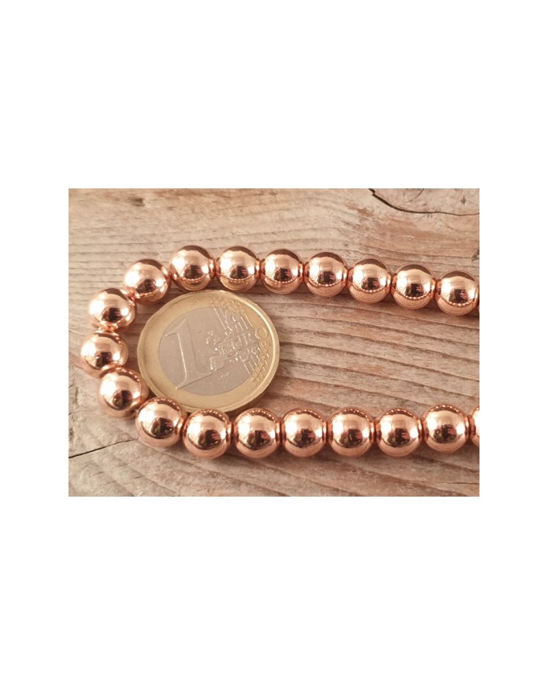 Blutsteinkette Rosegold (Hämatit) 8mm