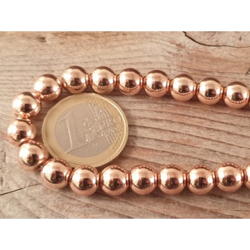 Blutsteinkette Rosegold (Hämatit) 8mm