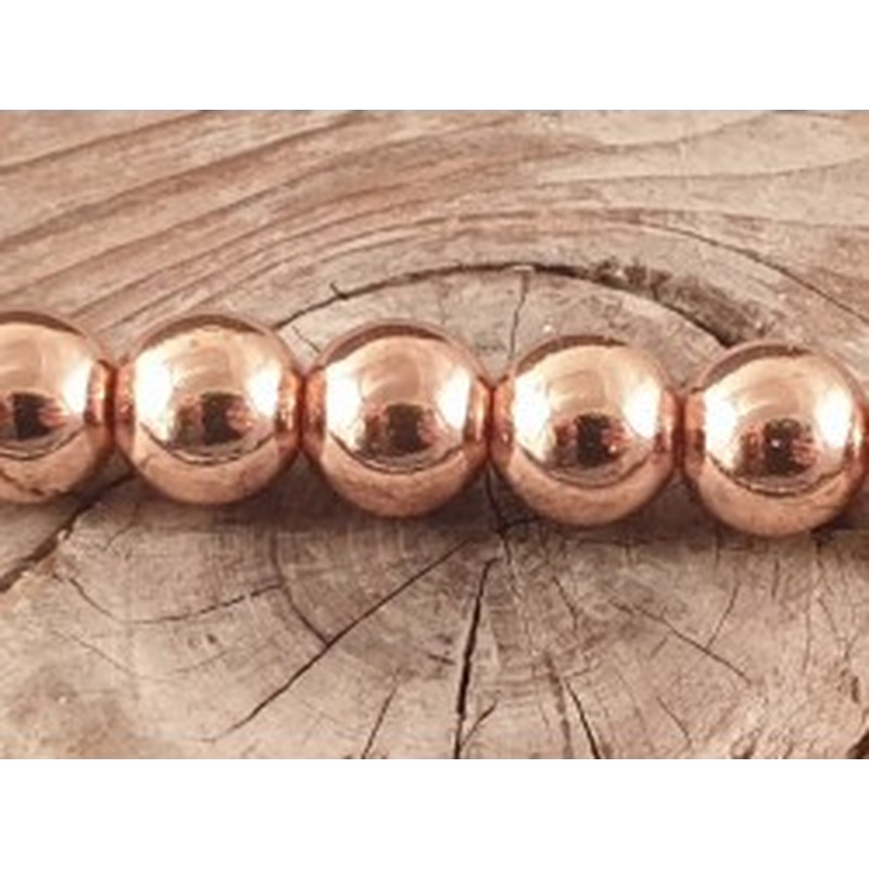 Blutsteinkette Rosegold (Hämatit) 8mm