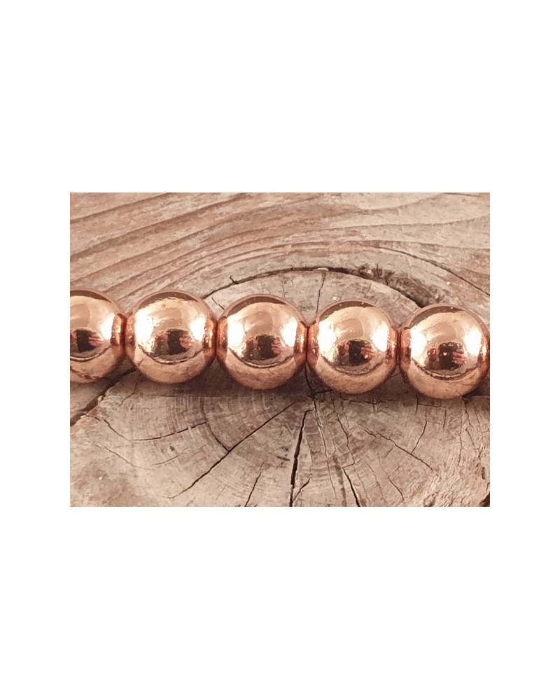 Blutsteinkette Rosegold (Hämatit) 8mm