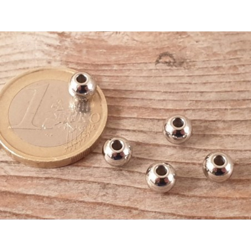 Zwischenteil, Kugel 6mm (10 Stk), Edelstahl