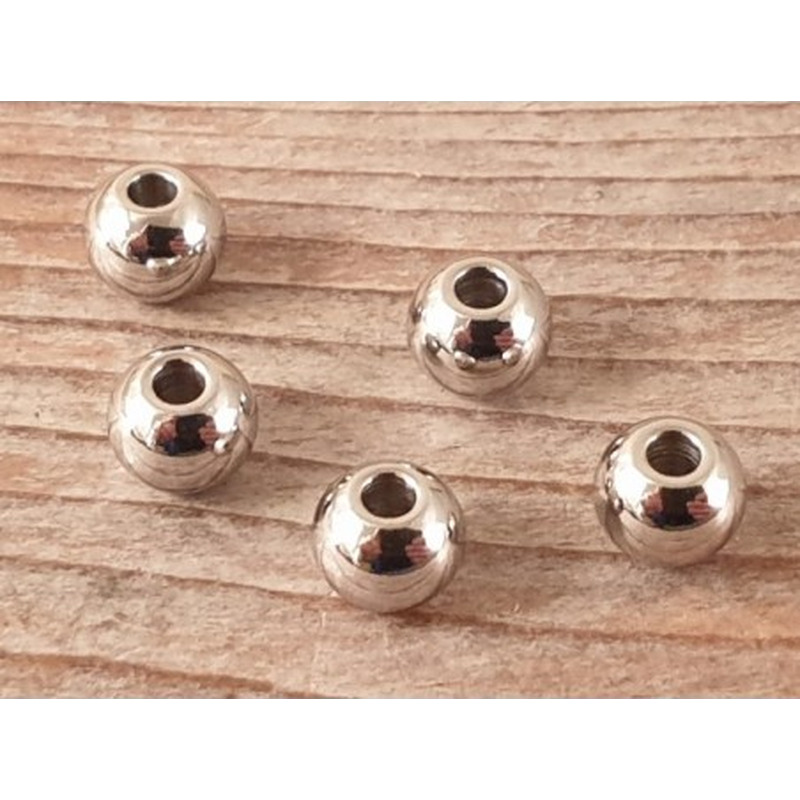 Zwischenteil, Kugel 6mm (10 Stk), Edelstahl