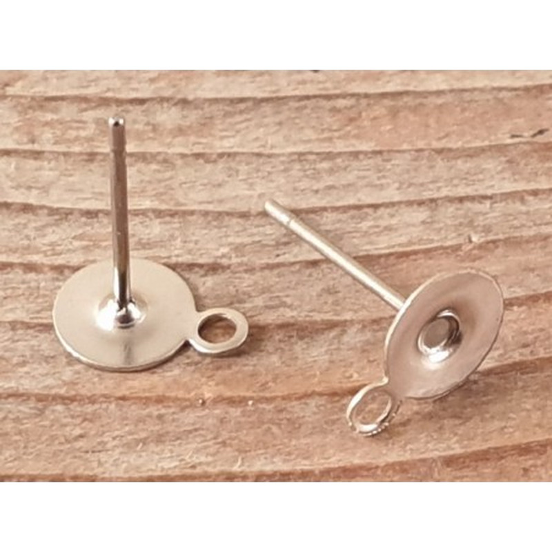 Ohrstecker 6mm (2 Stk), Edelstahl