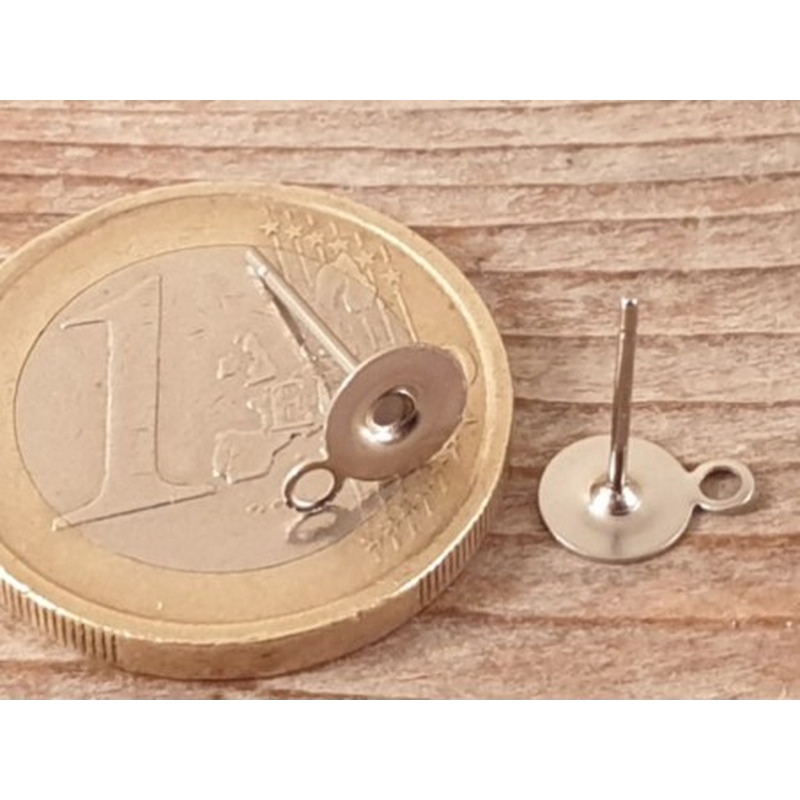 Ohrstecker 6mm (2 Stk), Edelstahl