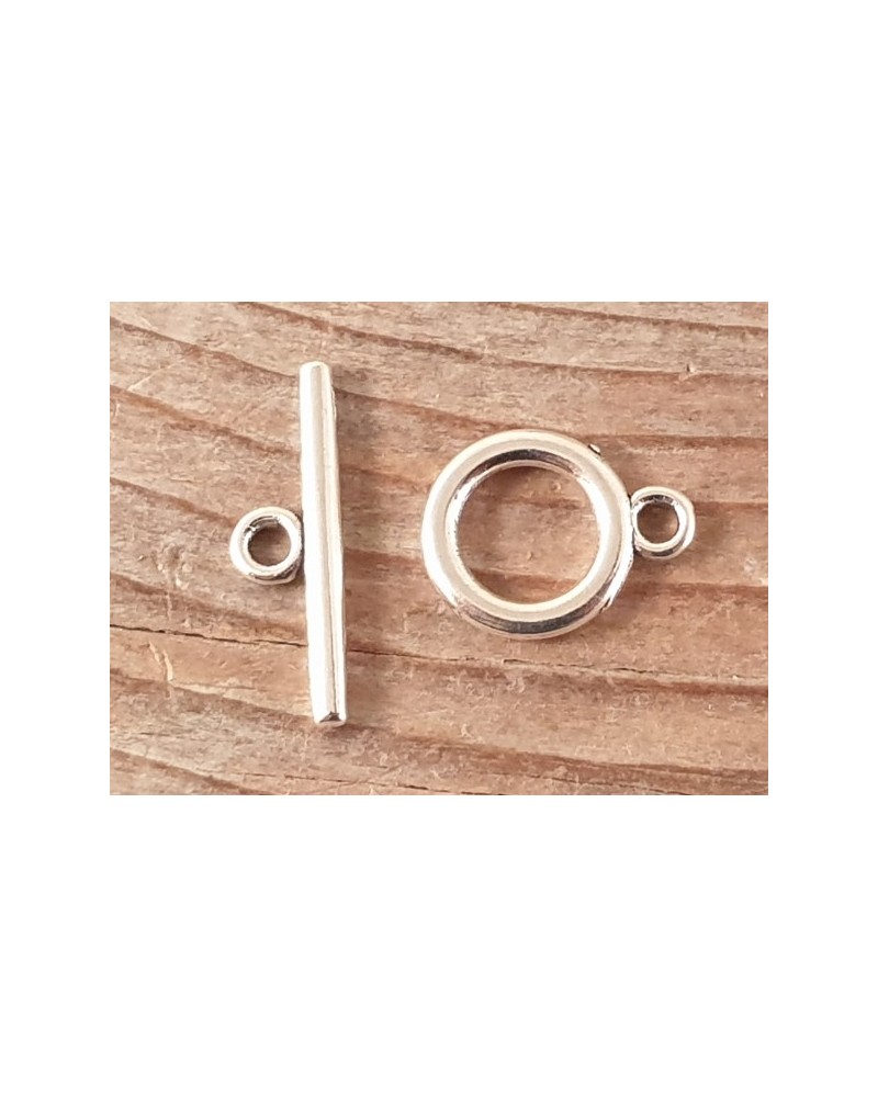 Knebelschliesse 11mm Metall-Silberfarbe