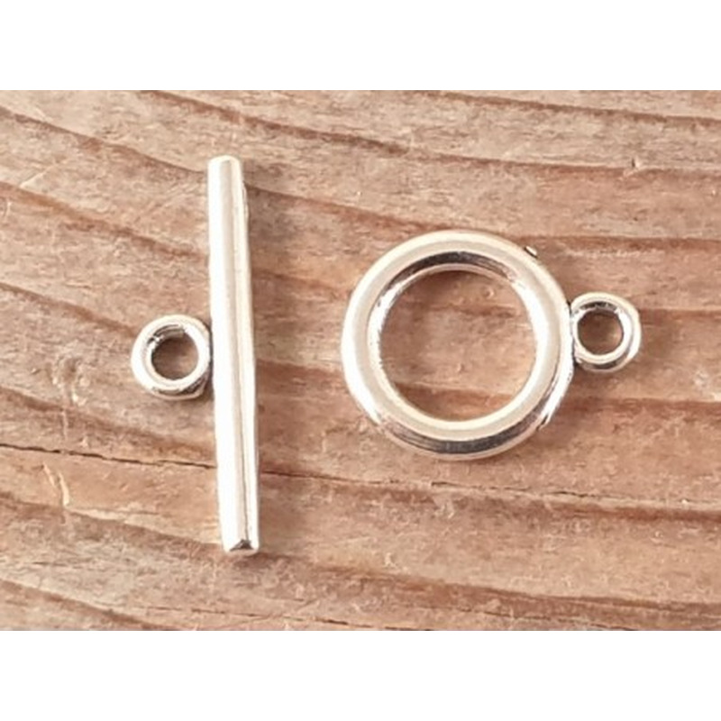 Knebelschliesse 11mm Metall-Silberfarbe