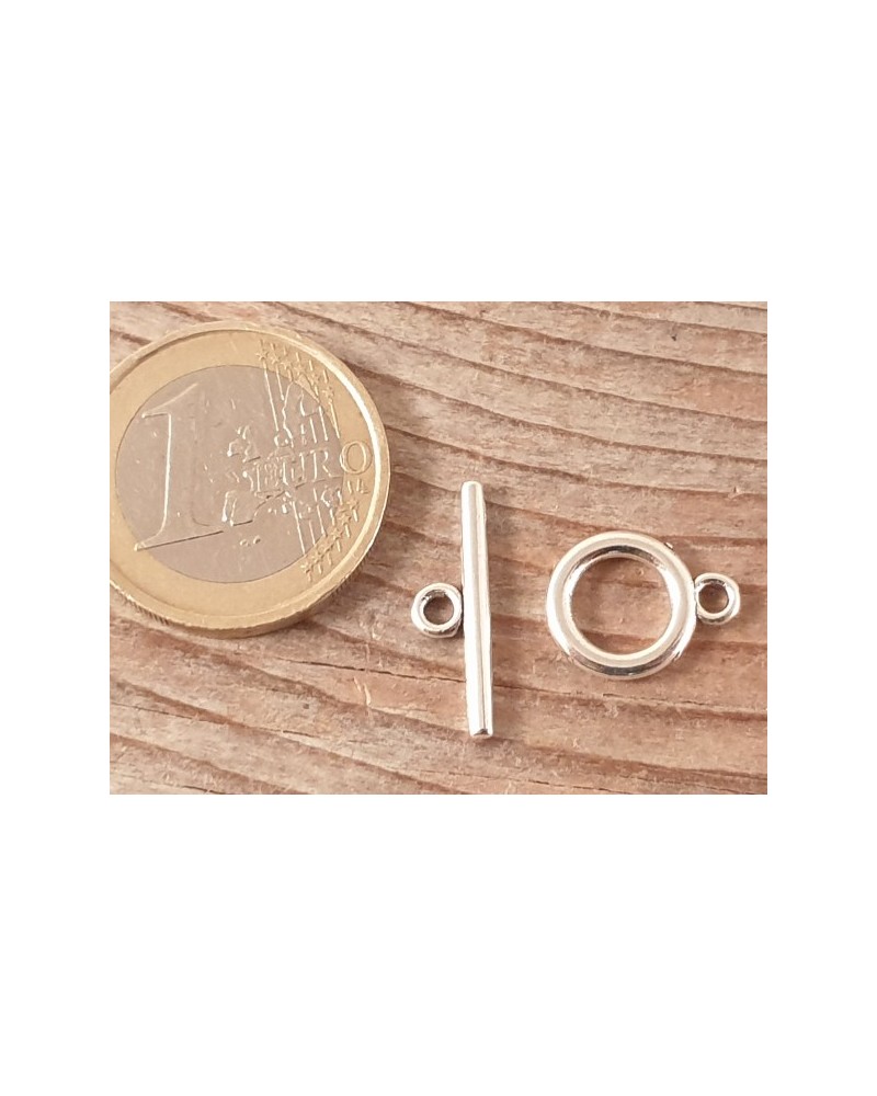 Knebelschliesse 11mm Metall-Silberfarbe