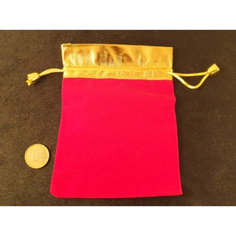 Schmuckbeutel Velours rot 16x12cm