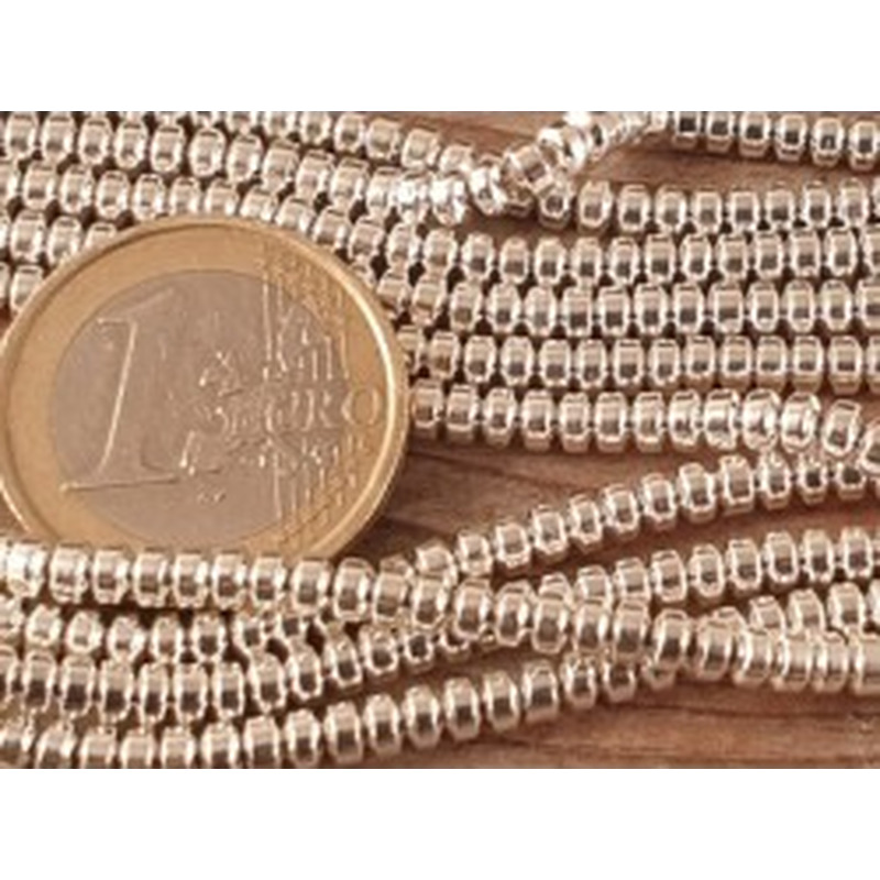 Blutsteinkette Silber (Hämatit) 3x2mm 2