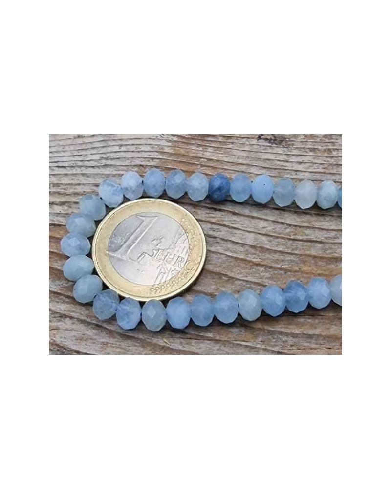 Aquamarinkette facettiert 6x4mm