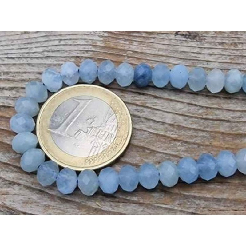 Aquamarinkette facettiert 6x4mm