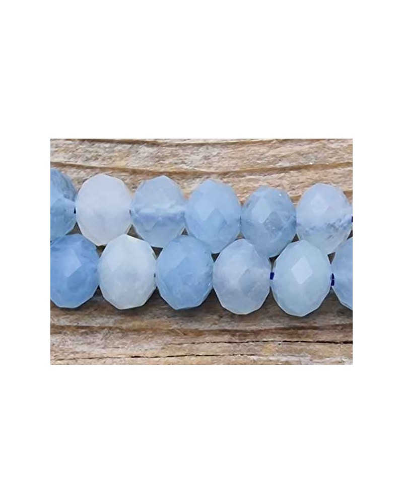 Aquamarinkette facettiert 6x4mm