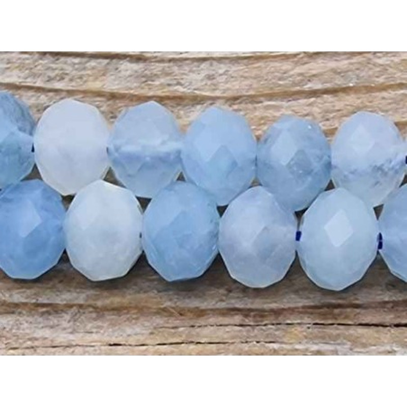 Aquamarinkette facettiert 6x4mm