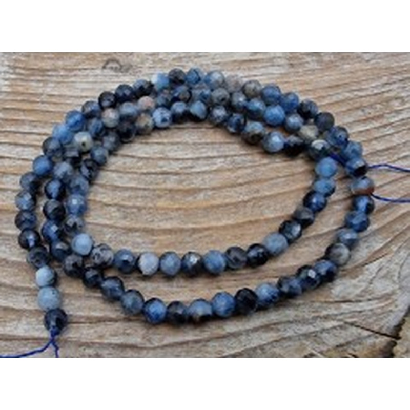 Dark Aquamarinkette facettiert 4mm 2