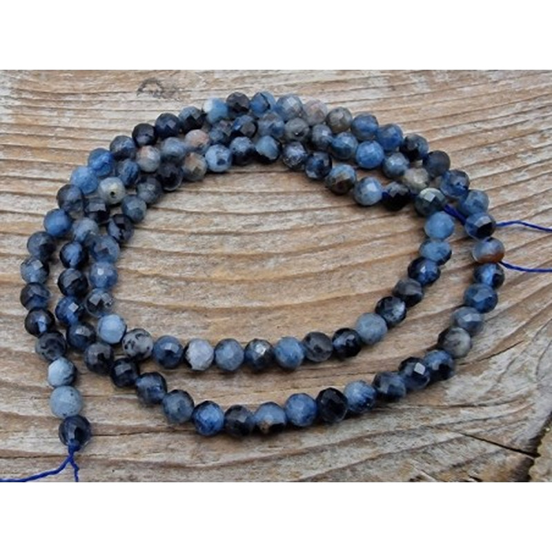 Dark Aquamarinkette facettiert 4mm