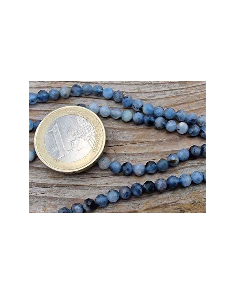 Dark Aquamarinkette facettiert 4mm