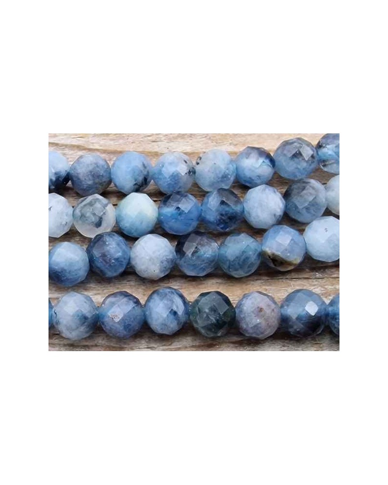 Dark Aquamarinkette facettiert 4mm