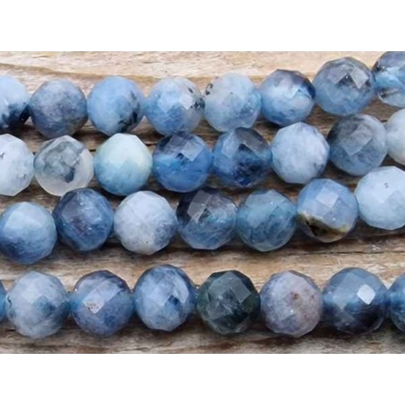 Dark Aquamarinkette facettiert 4mm